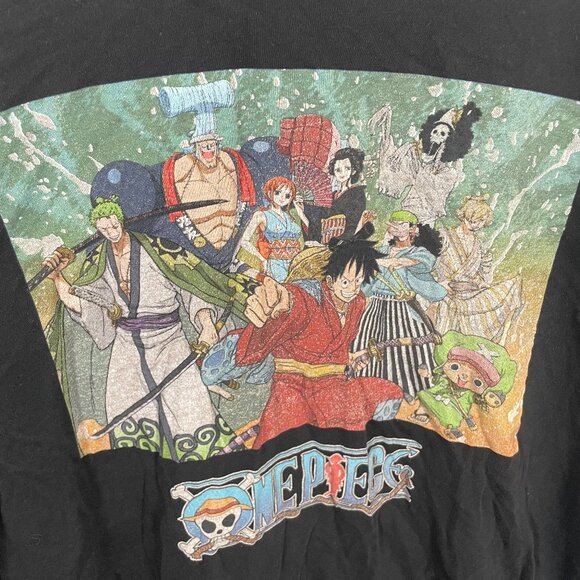 One Piece Straw Hat Crew T Shirt Mens XXL Luffy Wano Island Anime SS Black - Picture 2 of 4